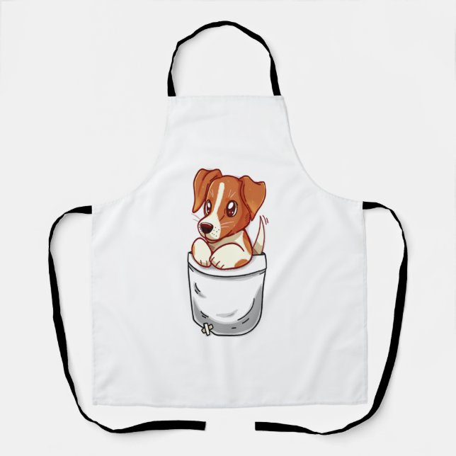 Tablier Pocket Cute Jack Russell Terrier (Recto)