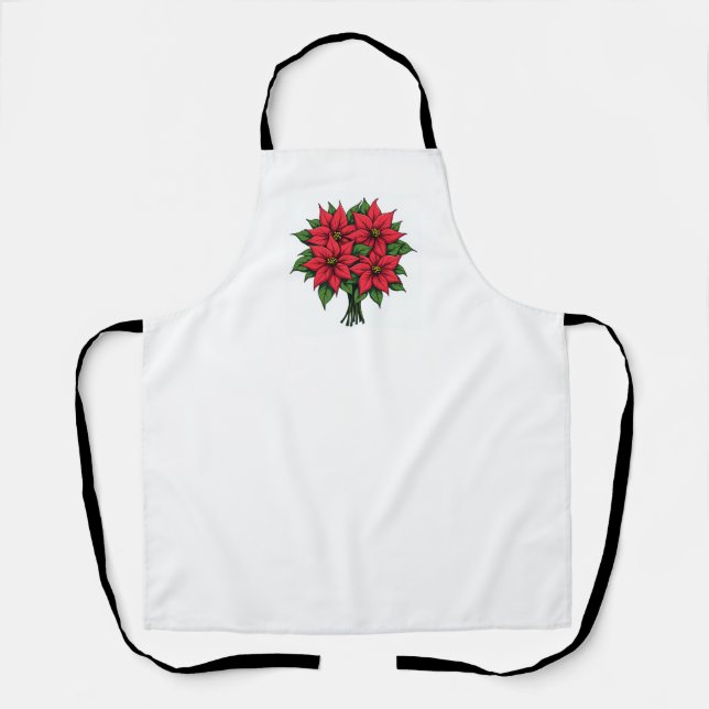 Tablier Poinsettia fleurs Aprons (Recto)