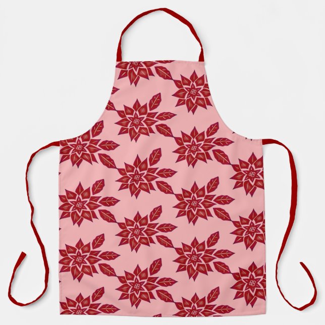 Tablier Poinsettia (rouge) (Recto)