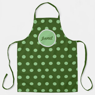 Tablier Pointe Polka personnalisé (Hunter Green & 