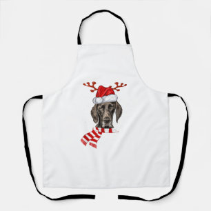 Tablier Pointeur allemand Antlers Chien Père Noël Chris