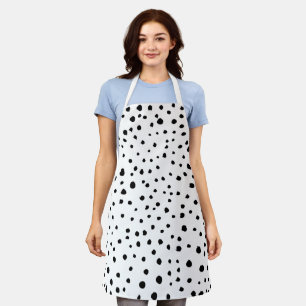 Tablier Points dalmatiens, Points dalmatiens, Noir et Blan