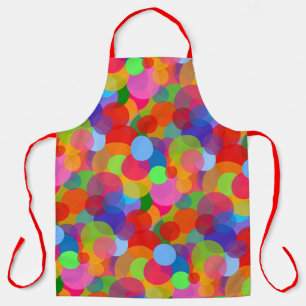 Tablier Points et points multicolores