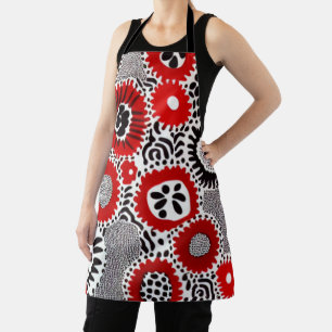 Tablier Points rouges et noirs