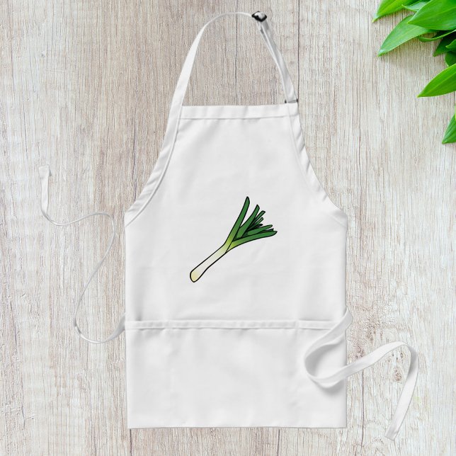 Tablier Poireau vert simple légume (Créateur téléchargé)