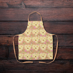 Tablier Poires d'inspiration fleurie tan