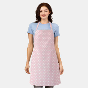 Tablier Pois blancs sur Rose Apron