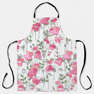 Tablier Pois doux : Texture Florale d'été.