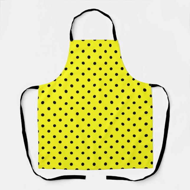 Tablier Pois jaune noir (Recto)