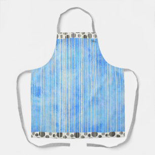 Tablier Pois moderne noir et gris