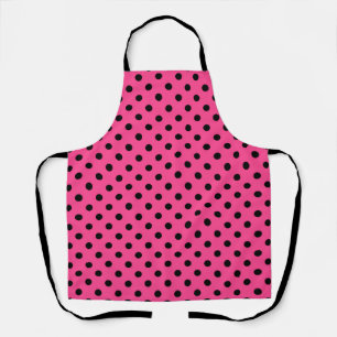 Tablier Pois roses et noirs