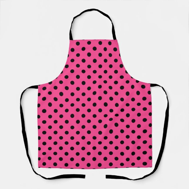 Tablier Pois roses et noirs (Recto)