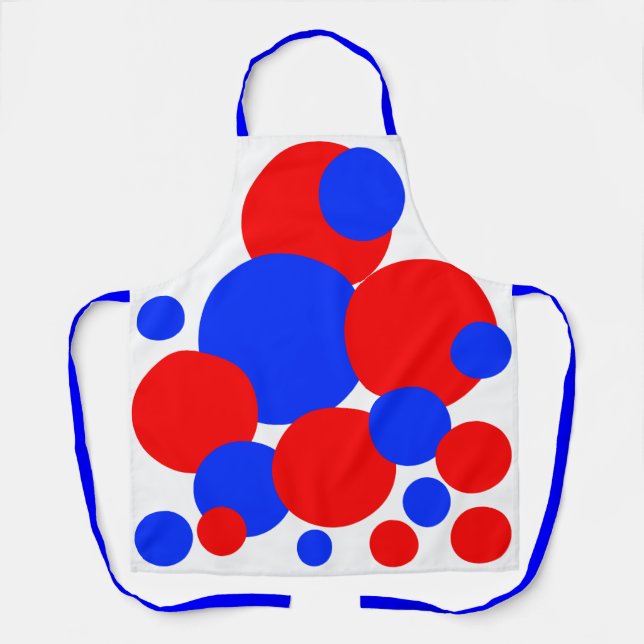 Tablier Pois rouge, blanc et bleu (Recto)
