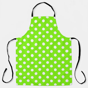 Tablier pois verts, blancs et verts