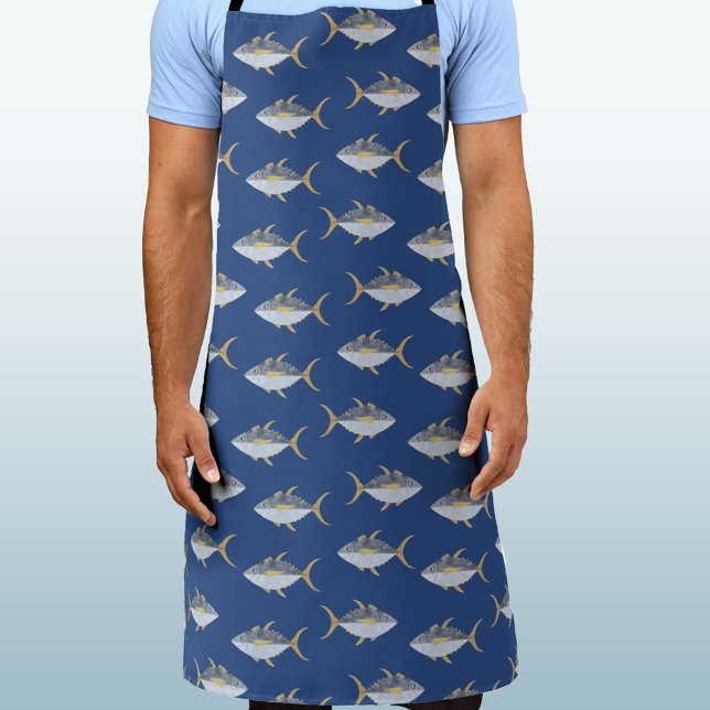 Tablier Poisson de thon (Yellowfin Tuna pattern apron for fish lovers)