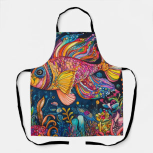 Tablier Poisson Océan Fantaisiste 4