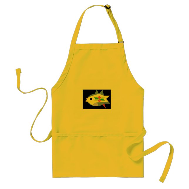 Tablier Poissons tropicaux - jaune (Devant)