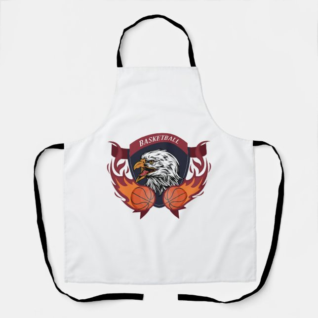 Tablier Poitrine De Basket-Ball De Flamme D'Aigle (Recto)