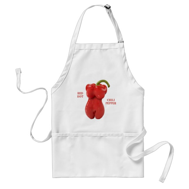 Tablier Poivre de piment d'un rouge ardent (Devant)