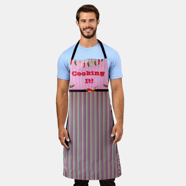 Tablier Poivrons chauds Barbeque Time Apron (Porté)
