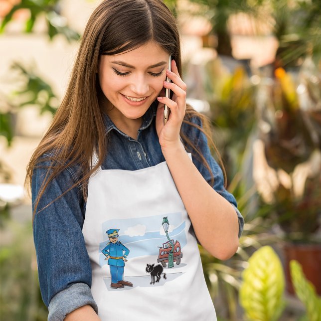 Tablier Policier Et Chat Noir (Créateur téléchargé)