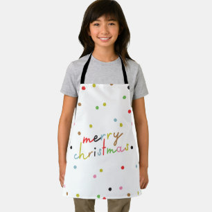 Tablier polka point COLORÉ retro Joyeux Fête de NOËL