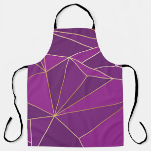 Tablier Polygone violet Abstrait géométrique artistique av