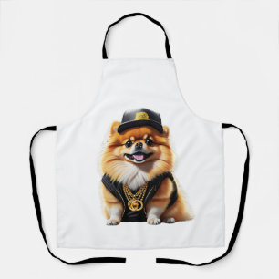 Tablier Pomeranian gangsta - Chien avec swag Hip Hop