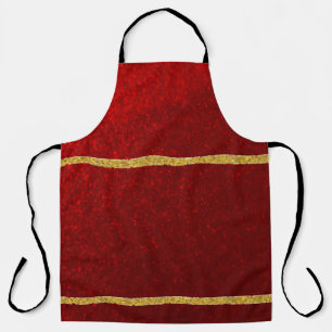 Tablier Pommes de Caramel Rouge Or