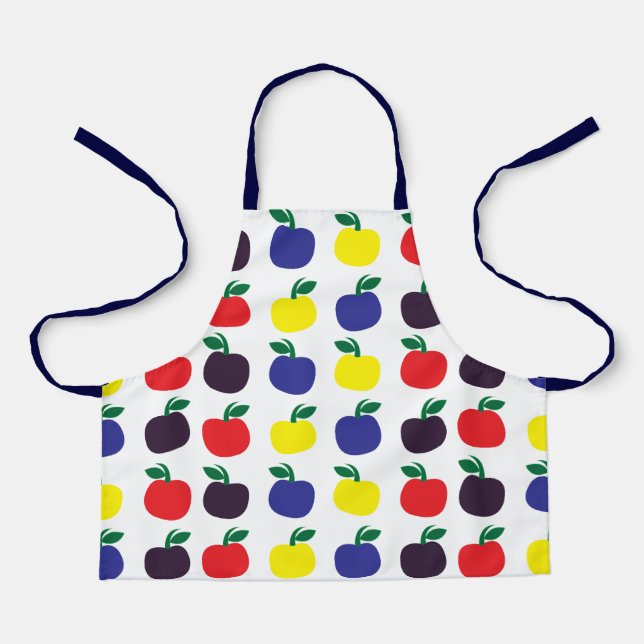 Tablier Pommes Fruits Enfants Colorés (Recto)