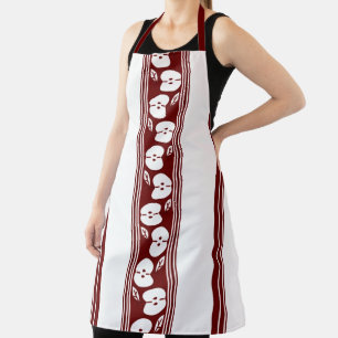 Tablier Pommes Luxe Rayures Jacquard