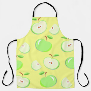 Tablier Pommes motif vectoriel vert