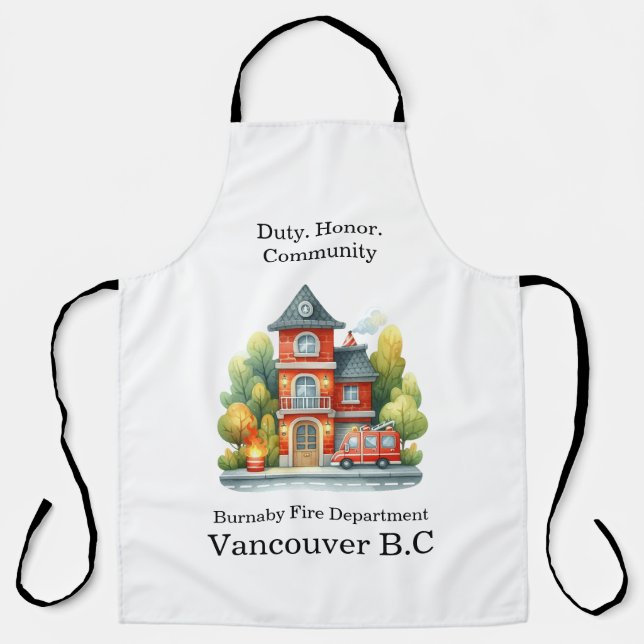 Tablier Pompier dans un après-midi de printemps chaud (Recto)