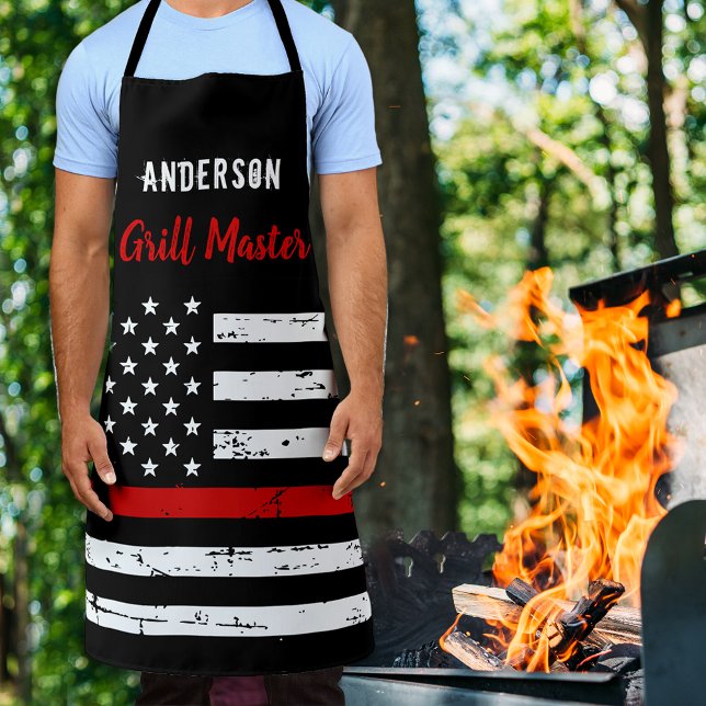 Tablier Pompier mince Red Line Grill Master BBQ Apron (Créateur téléchargé)