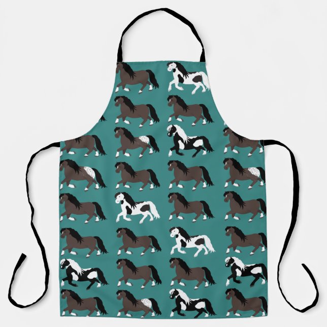 Tablier Poney Allover Imprimer tableur (Recto)