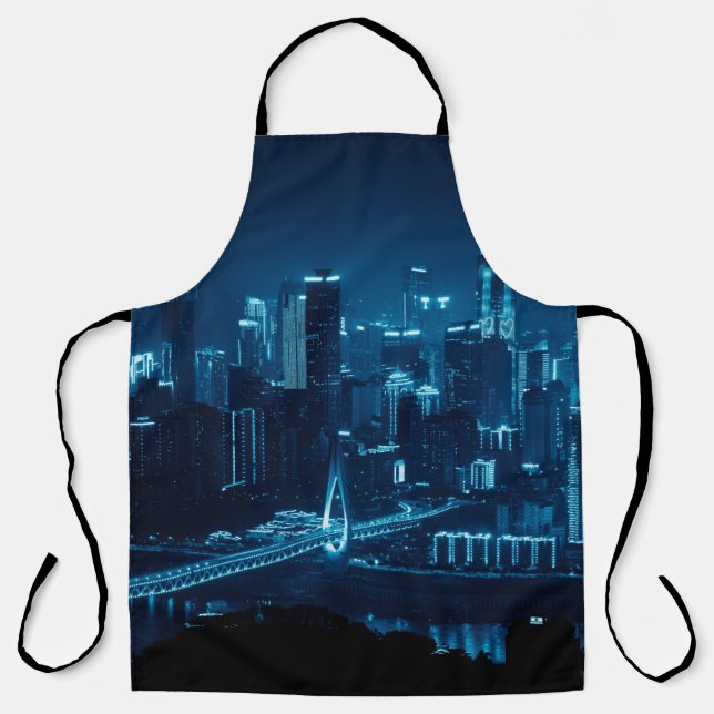 Tablier Pont et l'architecture urbaine de ville la nuit à  (Recto)