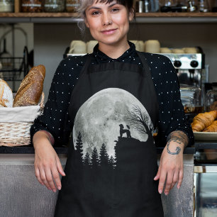 Tablier Poodle Sur Mountain Halloween Cadeau Pour Poodle L