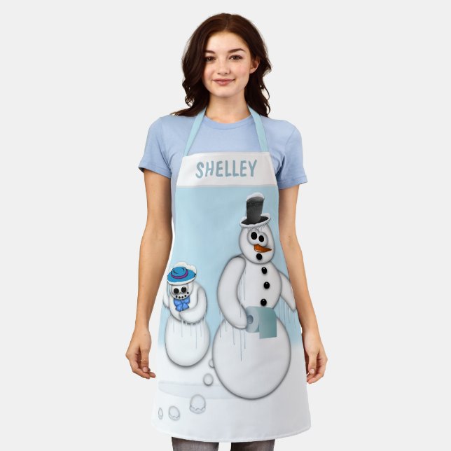 Tablier Pooping Snowman (Porté)