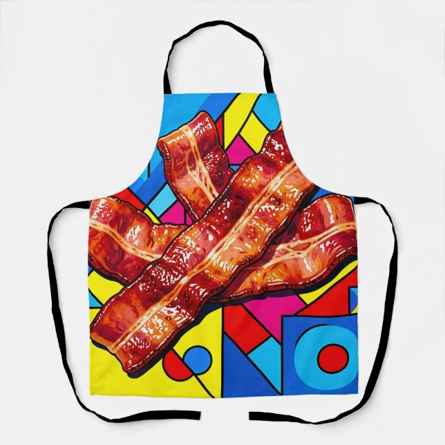 Tablier Pop Art Bacon Croustillant (Recto)