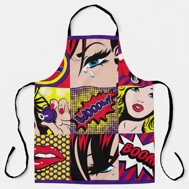 Tablier Pop art Card Illustration art, pop, beau, comique, (Recto)