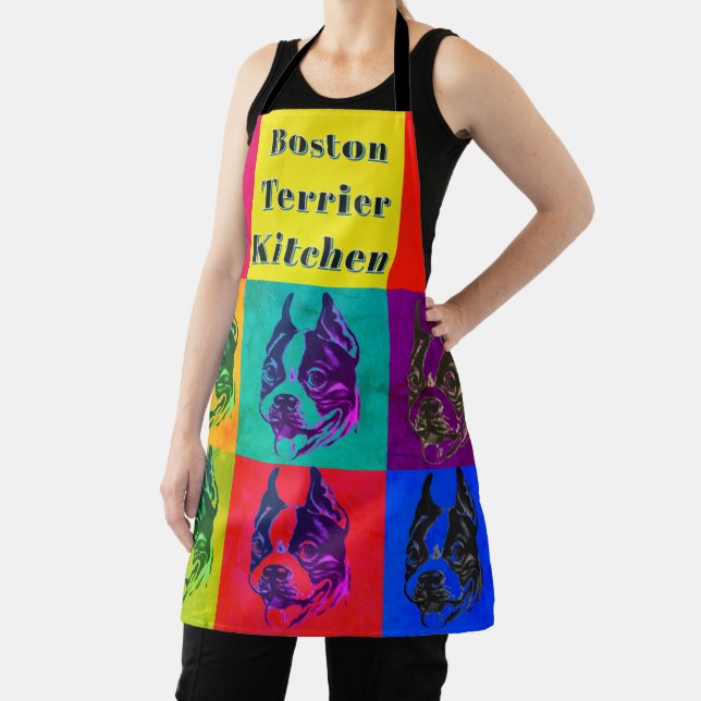 Tablier Pop Art coloré Boston Terrier Apron (Insitu)
