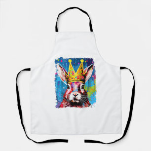 Tablier Pop Art Coloré Lapin Lapin King Queen