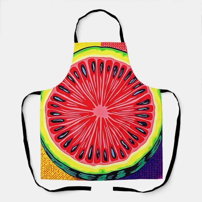 Tablier Pop Art de la pastèque (Recto)