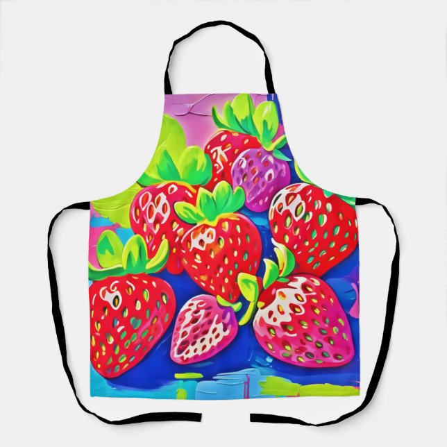 Tablier Pop Art Strawberry (Recto)
