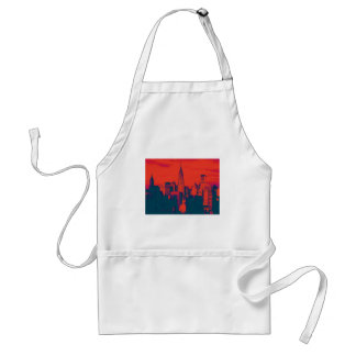 Tablier Pop Style Rouge Retro Art New York City