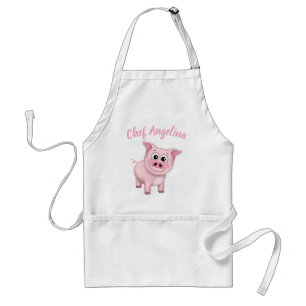 Tablier Porc rose heureux personnalisé