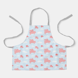 Tablier Porcs volants Pastel Blue et Rose Whimsical