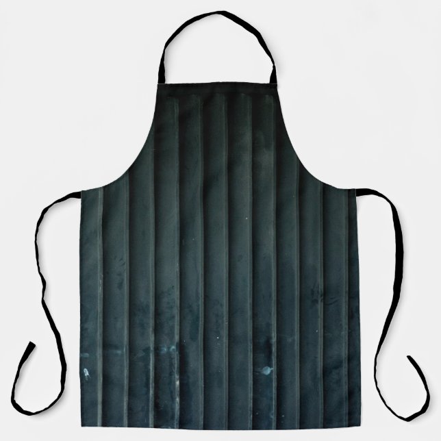 Tablier Porte en bois noir et gris (Recto)