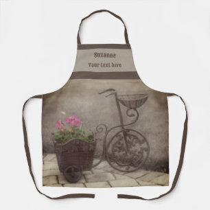Tablier Porte-fleurs vintage pour bicyclette personnalisée