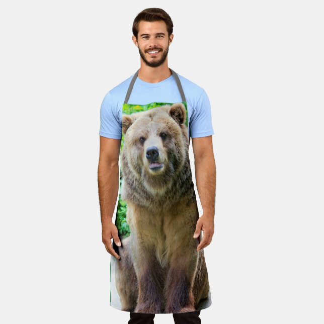 TABLIER PORTER GRIZZLY PAPA TOUT SUR IMPRIMER APRON (Porté)